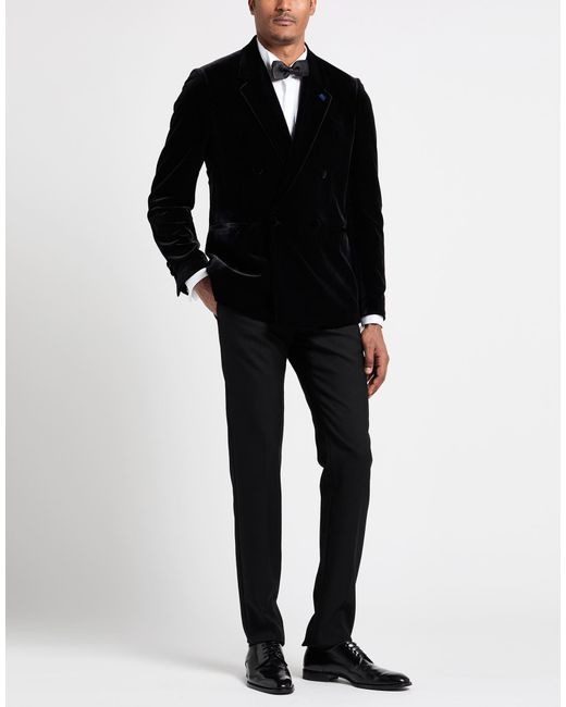 Lardini Black Blazer Polyester, Elastane for men
