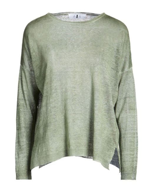 ALESSANDRO ASTE Green Sweater Linen
