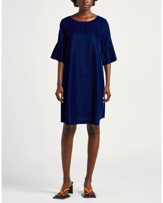 Marella Blue Mini Dress Polyester