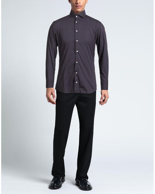 BASTONCINO Blue Midnight Shirt Cotton for men