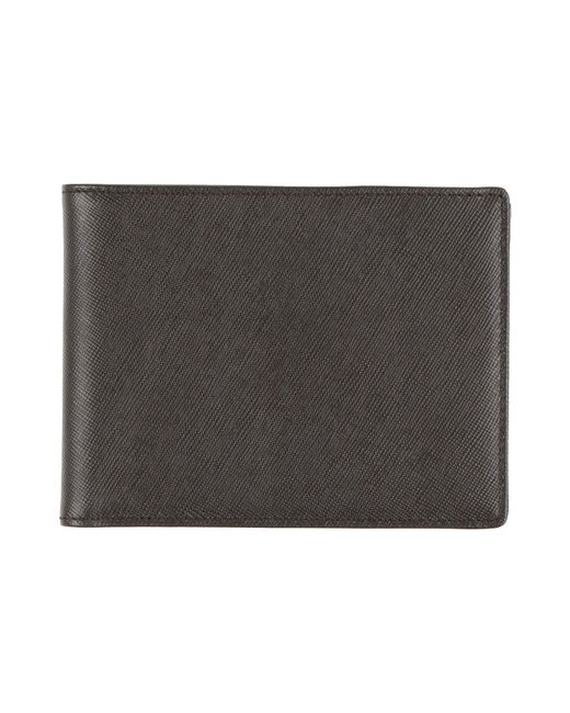 Doucal's Black Wallet Leather for men