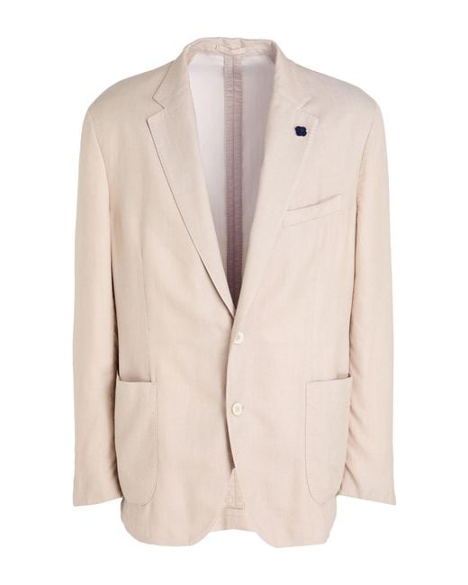 Lardini Natural Blazer Tencel, Wool for men