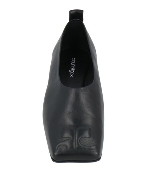 Courreges Black Ballet Flats