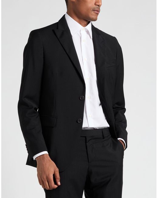 Tombolini Black Suit Virgin Wool for men