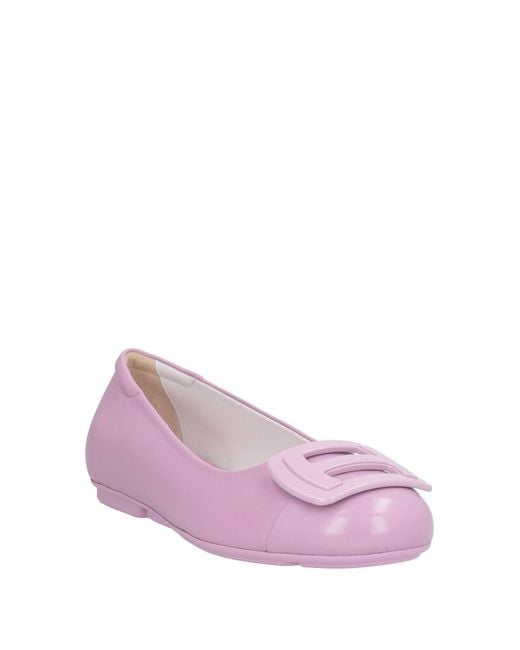 Hogan Pink Ballet Flats