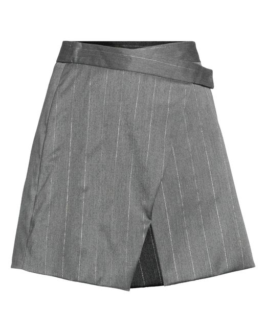 4giveness Gray Mini Skirt Polyester, Viscose, Elastane
