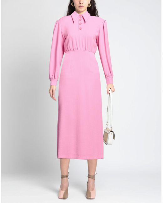ROWEN ROSE Pink Midi Dress
