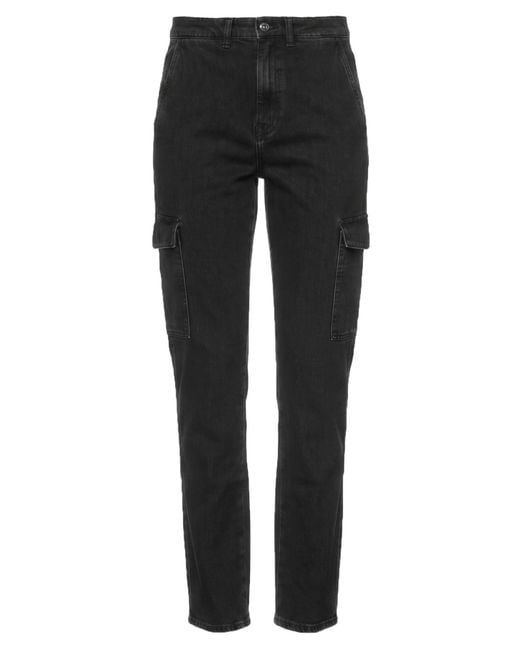 7 For All Mankind Black Jeans Cotton, Elastane