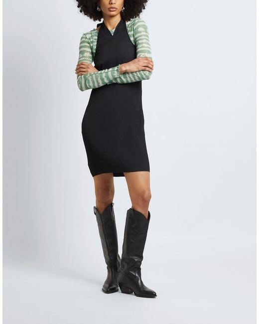8 by YOOX Black Midi Dress