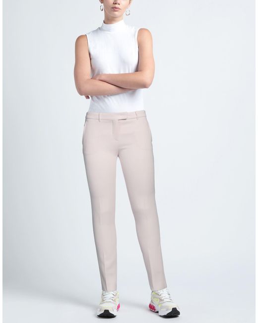 Max Mara White Pants Triacetate, Polyester