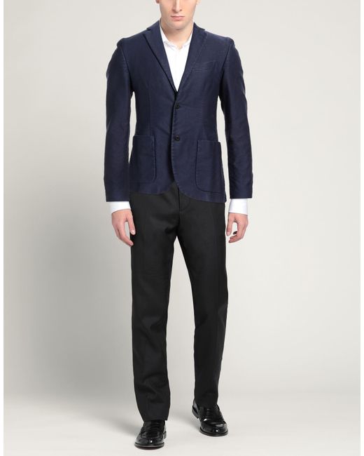 Montedoro Blue Blazer Cotton for men