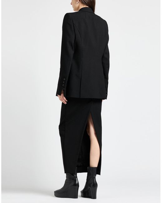 Rick Owens Black Blazer Virgin Wool