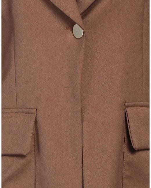 Cristinaeffe Brown Blazer Polyester, Viscose, Elastane