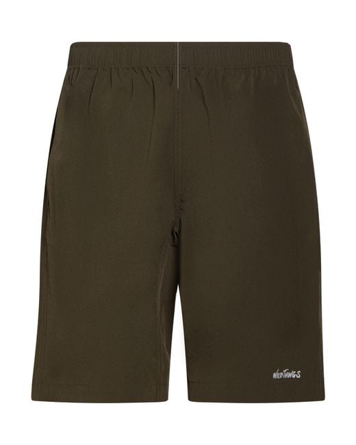 Wild Things Green Shorts & Bermuda Shorts Nylon, Polyurethane for men