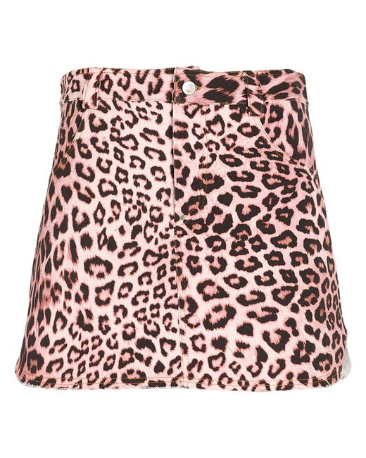 A PAPER KID Red Denim Skirts