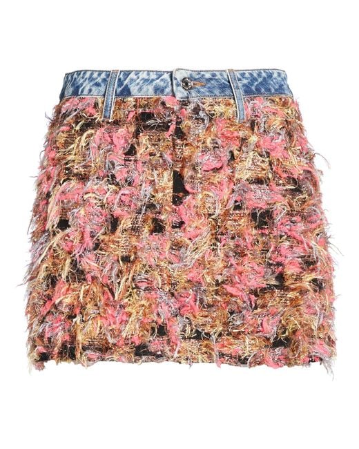 Dolce & Gabbana Red Mini Skirt Viscose, Polyester, Cotton, Acetate, Synthetic Fibers