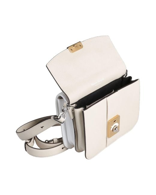Maison Margiela White Handbag Goat Skin, Cotton, Brass, Zinc, Metal