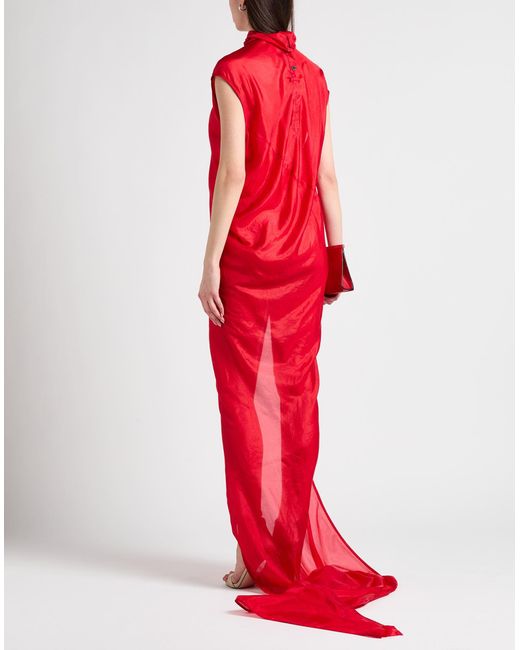 Rick Owens Red Maxi-Kleid
