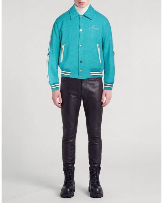 Amiri Blue Jacket Wool, Polyamide for men