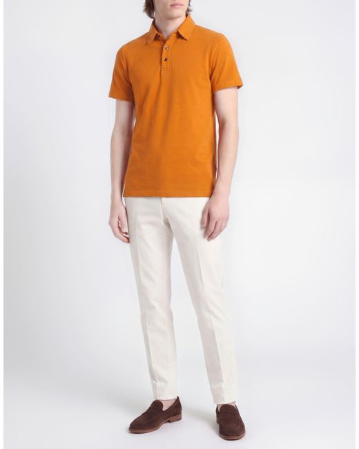 Polo Moorer de hombre de color Orange