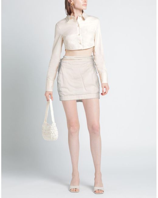 Ann Demeulemeester Natural Mini Skirt