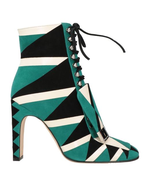 Sergio Rossi Green Ankle Boots