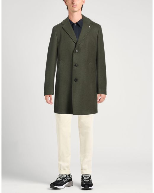 Manuel Ritz Green Coat for men