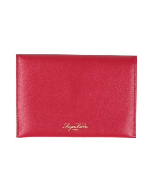 Roger Vivier Red Document Holder Leather