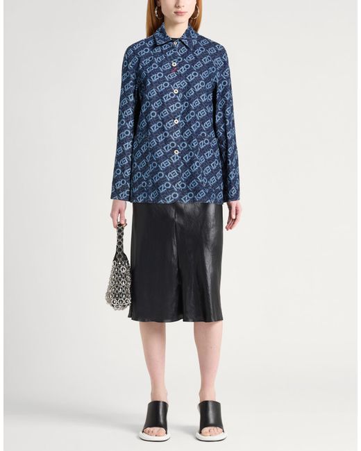 KENZO Blue Denim Outerwear Cotton