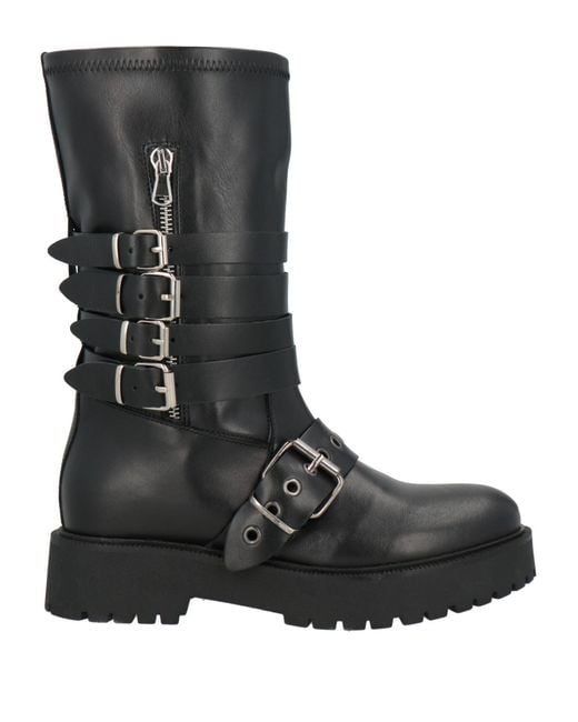 Divine Follie Black Boot Calfskin