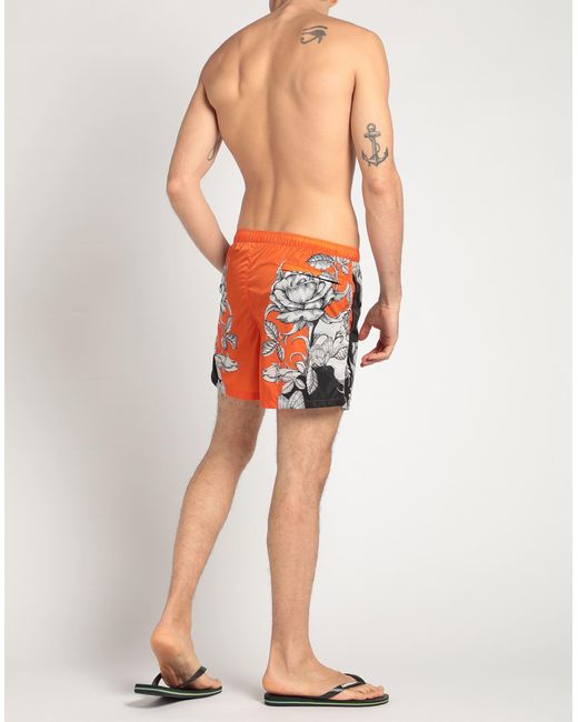 Valentino Garavani Orange Swim Trunks for men