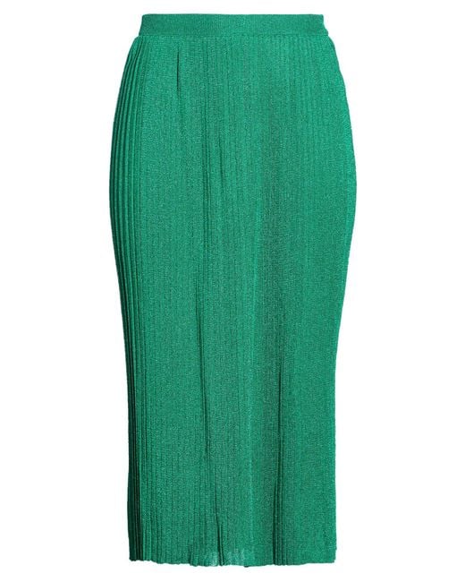 Elisabetta Franchi Green Midi Skirt