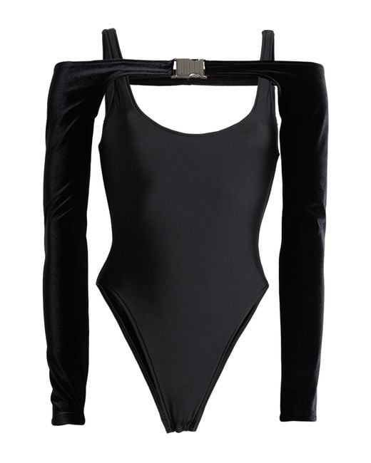 David Koma Black Bodysuit Polyester, Elastane