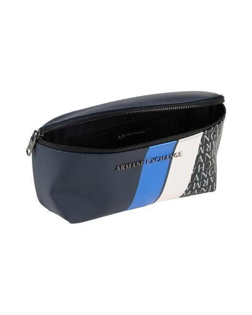 ARMANI EXCHANGE Blue Belt Bag Polyester, Pvc for men