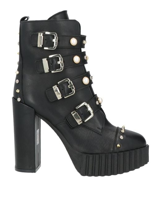 Tsakiris Mallas Black Ankle Boots Leather