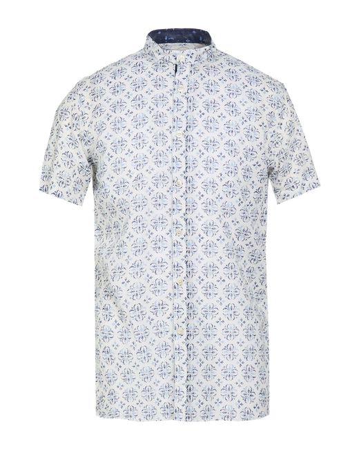 Altemflower White Shirt Linen, Cotton for men