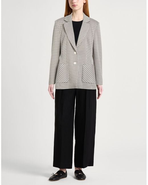 Marc Cain Gray Light Blazer Viscose, Polyamide, Elastane