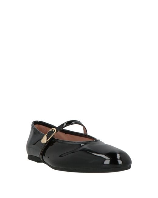 Love Moschino Black Ballet Flats Leather