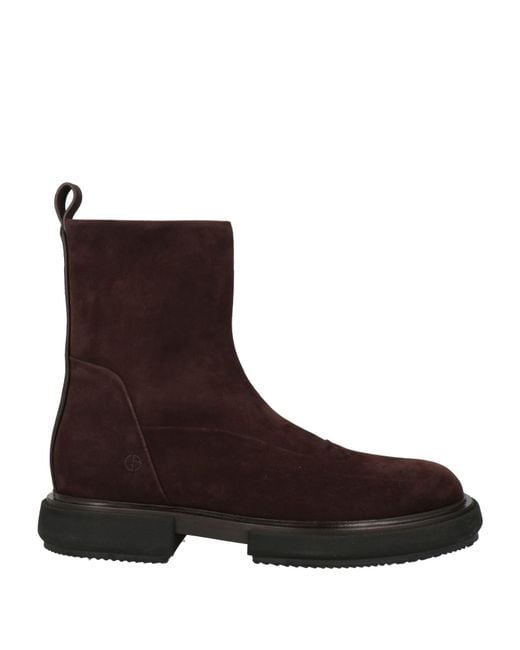 Giorgio Armani Brown Ankle Boots for men