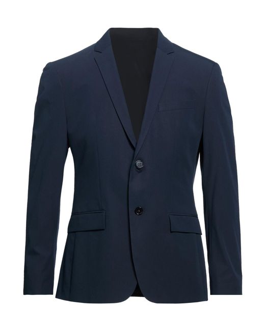 Calvin Klein Blue Blazer Cotton, Polyamide, Elastane for men