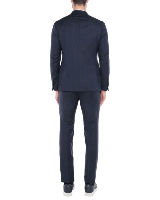 Luigi Bianchi Mantova Wool Suit in Dark Blue (Blue) for Men - Lyst
