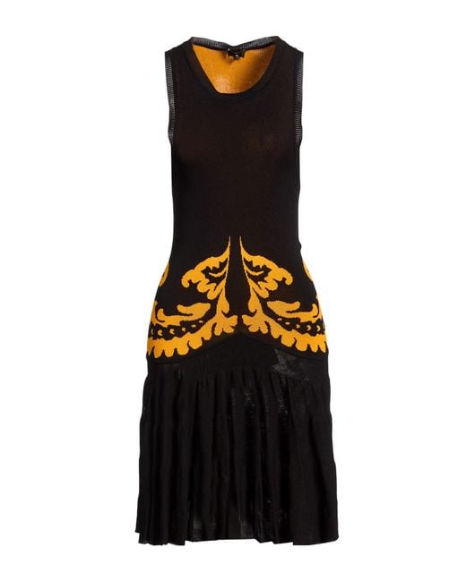 Etro Black Mini Dress Viscose, Polyester, Elastane