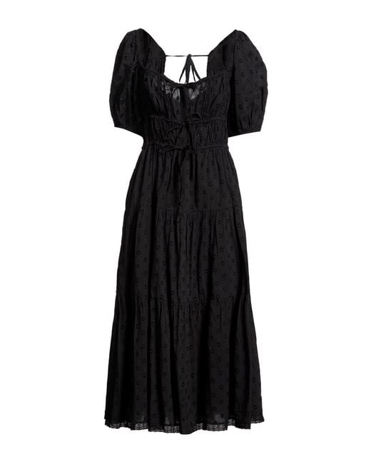 Ulla Johnson Black Midi Dress Cotton