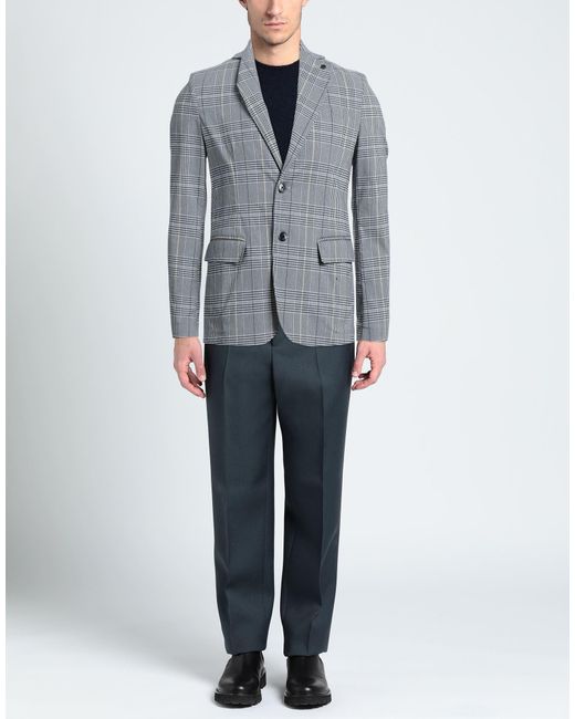 DISTRETTO 12 Gray Suit Jacket for men