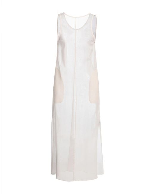Auralee White Midi Dress
