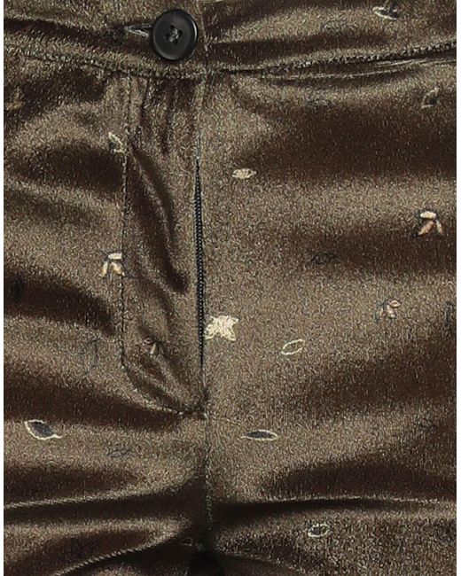 Black Coral Gray Pants Polyester