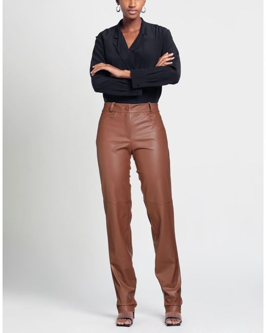 ACTUALEE Red Pants Polyurethane