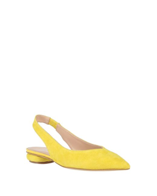 CafeNoir Yellow Ballet Flats