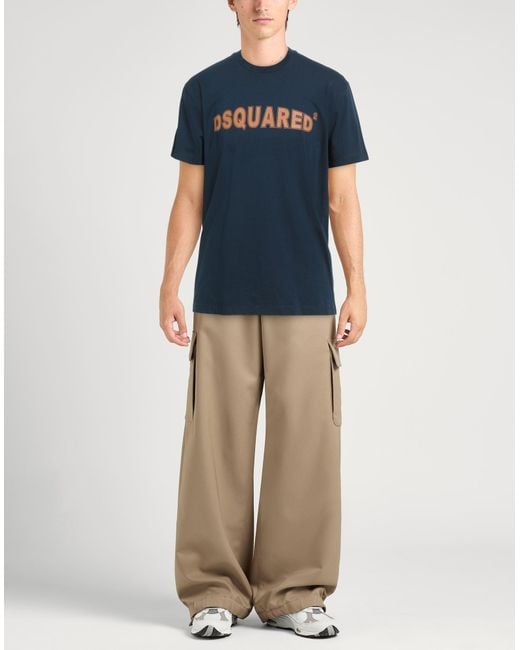 DSquared² Blue Midnight T-Shirt Cotton for men