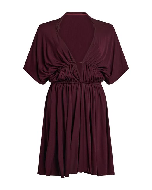 Alaïa Purple Mini Dress Viscose, Elastane